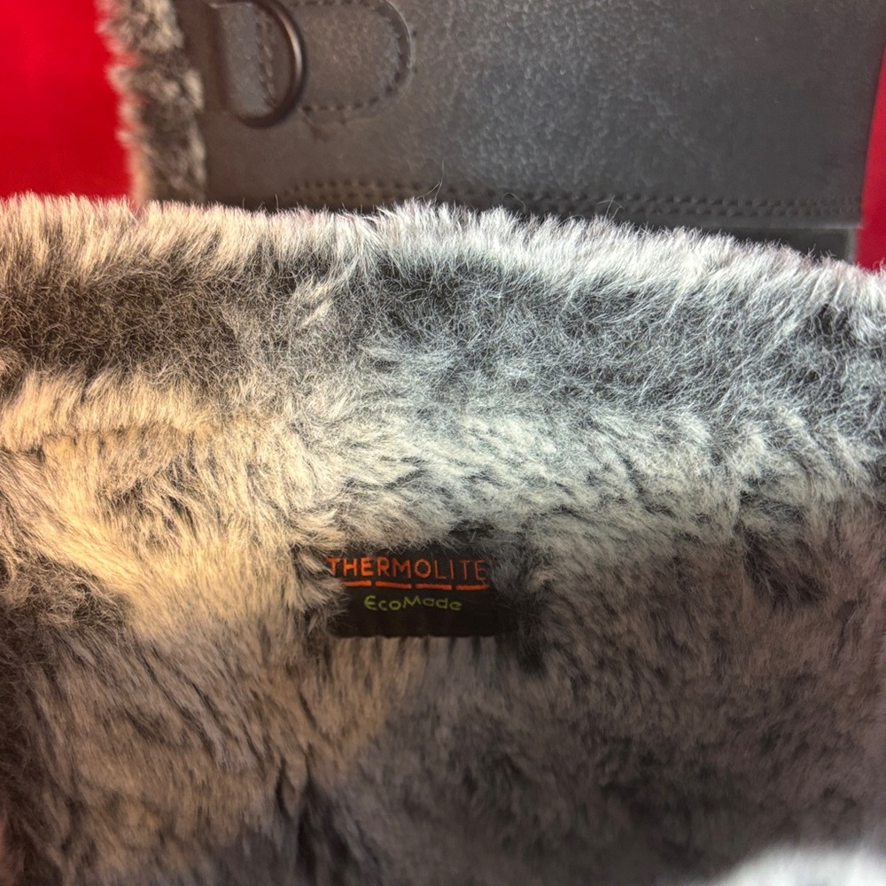 Target Black and Gray Winter Boots with Faux Fur - Picture 3 of 5